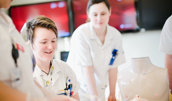 Studenter på Höglandssjukhuset