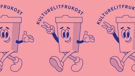 Illustration av vandrade kaffekopp.