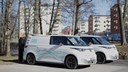 Tranås Energis elbilar som laddar.