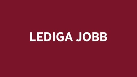 Textbild med texten Lediga jobb