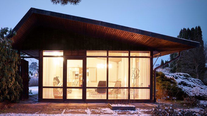 Ett hus ritat av Bruno Mathsson. 