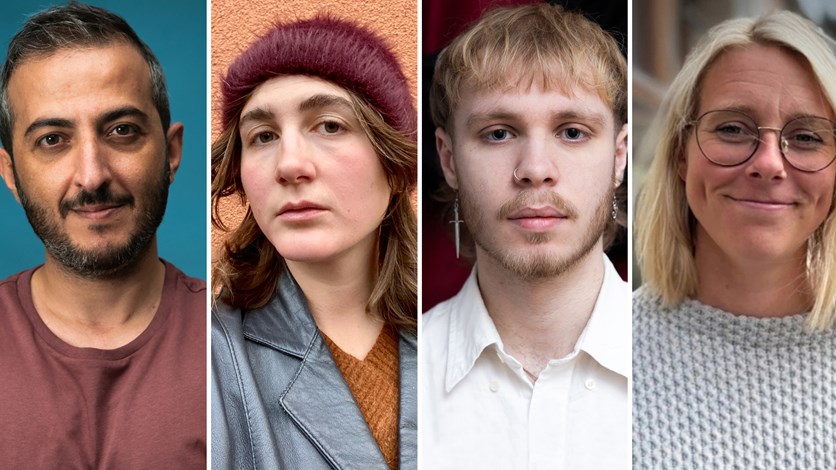 Kollage av porträttbilder på deltagarna i filmtalangprogrammet Gaze. 