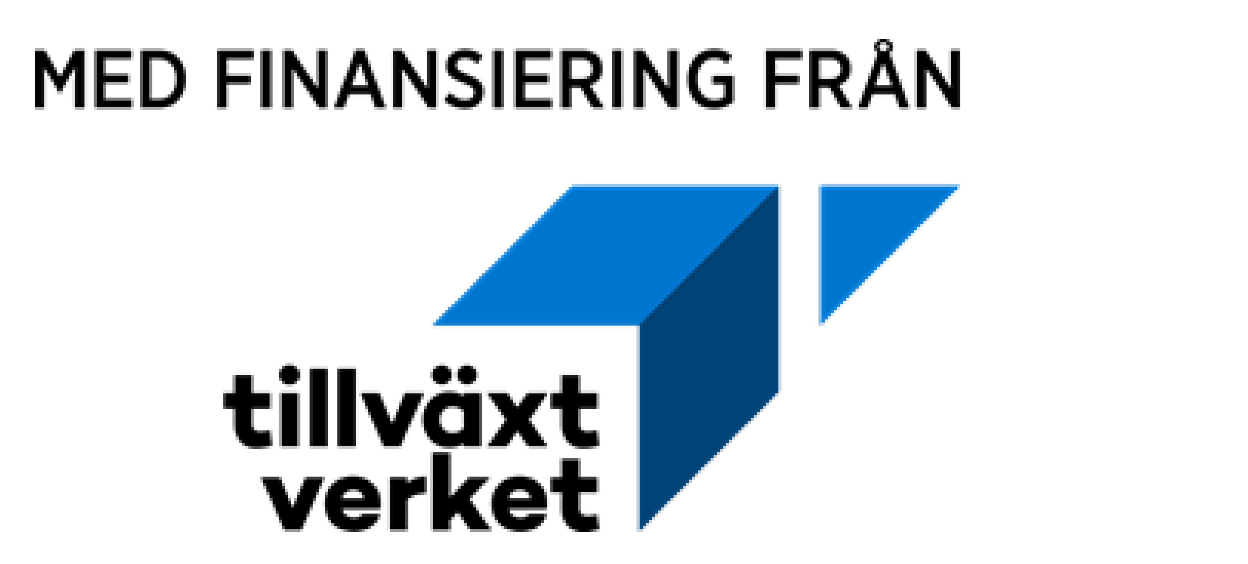 Logotyp med texten Med finansiering av Tillverksverket.