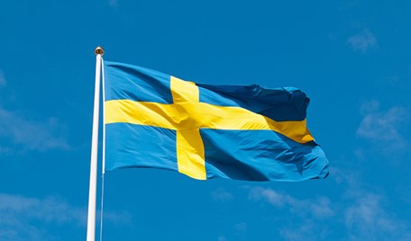 Ballonger och svenska flaggan